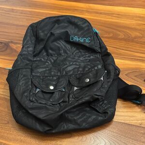 Dakine Black Gray Animal Print Travel Bag Backpack Endless Pockets